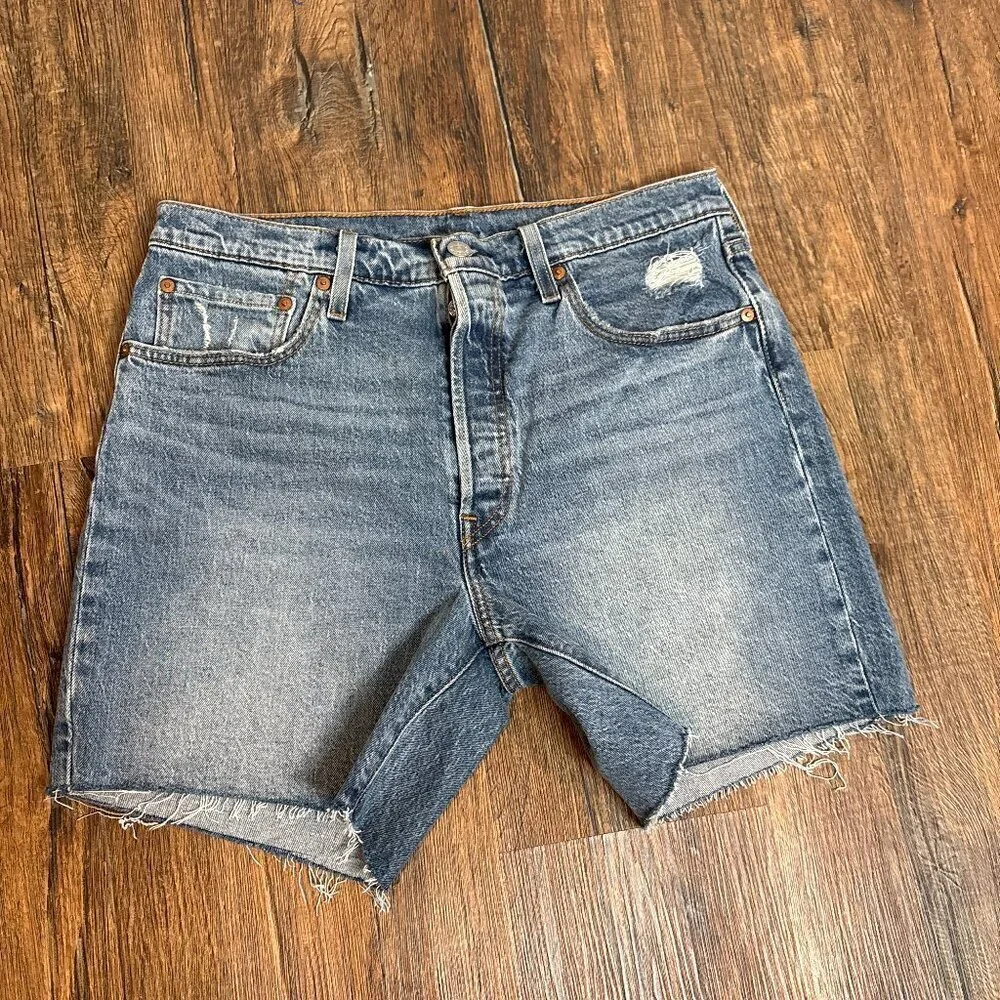 Levi's denim midi shorts